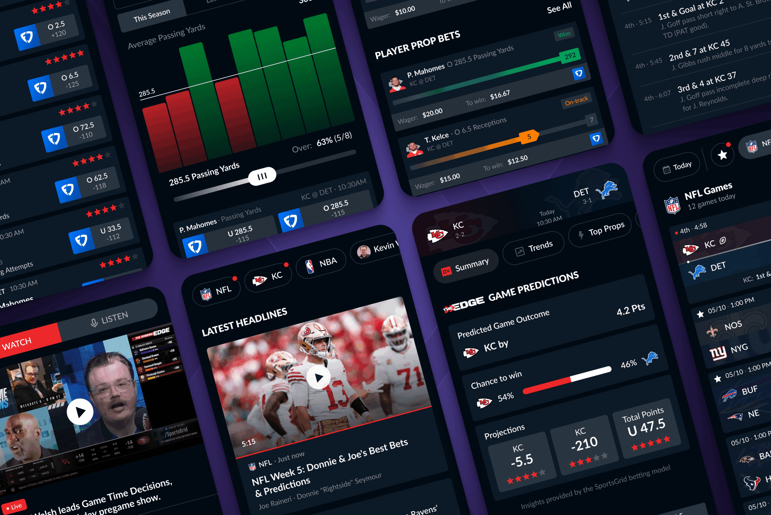 sports betting data ux
